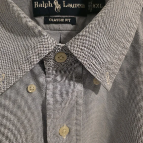 Ralph Lauren Classic Fit Button Down Shirt XXL Light Blue Short Sleeve - Picture 6 of 11